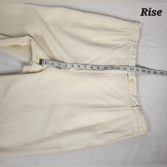 Vintage Pendleton Virgin Wool Lined White Pants Size 16 Hi-Rise Straight Leg - Picture 10 of 16